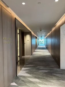 Hotel Use High Pile Cut Pile Geometric Pattern Nylon Polypropylene Carpet Cushioned Eco Friendly Anti Bacteria Roll