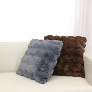 Hotel Use Home Decorative Christmas Print Knitted Throw Pillows One Side Winter Plush Sofa Cushion Cover Made to Order