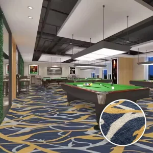 Hotel Wall to Wall Axminster Carpet Nylon Cut Pile Woven Machine Made Jacquard Plush Modern Puzzle Pattern Commercial Use