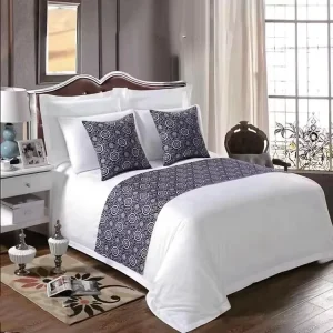 Hotel White Bedding Set 4 Piece 100% Cotton Bed Linen Set for Hotel & Resort OEM Customizable