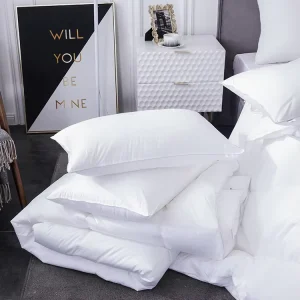 Hotel White Down Quality Comforter with 100% 233T Cotton Down Proof Cover and Duvet Insert