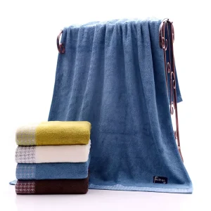 Houndstooth Bamboo Fiber Bath Towel Ultra Soft Bath Sheet Skin Friendly Beach Hotel Spa Bath Towel