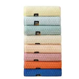 Household 7A Microfiber Knitted Solid Color Coral Velvet Antibacterial Absorbent Eco friendly Bath Towel & Washcloth for Adults