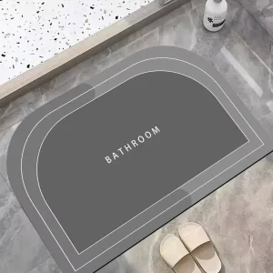 Household Bathroom Floor Mat Soft Diatom Mud Water Absorbent Non Slip Square Modern Simplicity
