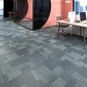 Household Indoor Home Decor Odorless Indoor Polypropylene Living Room Office Striped Floor Carpet Tiles