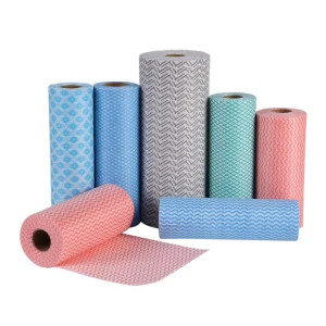 Household Kitchen Dish Towel Non Woven Reusable Cleaning Wipe Disposable Kitchen Cloths in Roll All Purpose Cloths