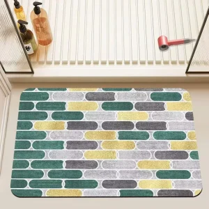 Household Kitchen Floor Mat Carpet Modern Simple Absorbent Non slip Quick Dry Home Area Diatomite Bath Mat Carpet