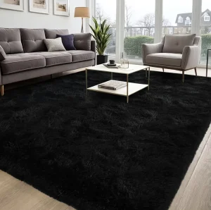 Household Living Room Rug Stain Resistant Easy Care Large Full Coverage Non-Slip Carpet for Sofa & Bedroom