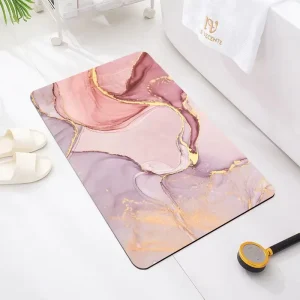 Household Rubber Waterproof Eco-friendly Soft Floor Bathroom Anti-slip Mat Diatom Mud Super Absorption Bath Mat