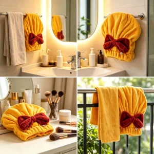 Household Shower Hair Drying Turban Ultra Soft Microfiber Antimicrobial Eco-Friendly Hypoallergenic Instant Dry Custom for Gift