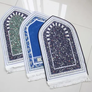 Household Small Print Vintage Prayer Square Velvet Tassel Bohemian Ethnic Style Rug Carpet Mat Portable Non Slip Machine