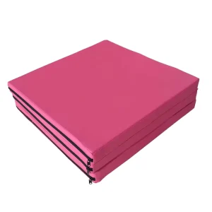 Hydefoam 5″ Thick EVA Tri Fold Folding Gymnastics Mat 6ft Length Red Customizable Colors for Home Gym Use