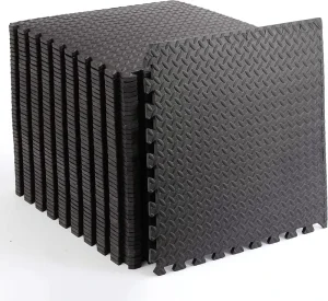 Hydefoam Soft EVA Foam Exercise Floor Mats Interlocking Puzzle Design Non Slip 1cm Thick Yoga & Workout Mats 30x30cm