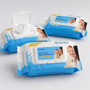 Hypoallergenic Bamboo Baby Wipes Baby Hand Mouth Wipes 80pcs Soft Disposable Nonwoven Wet Tissues