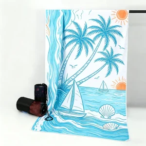 Hypoallergenic Durable Soft Design Microfiber Beach Towels Comfortable Printed Custom Logo Beach Towel