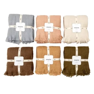 Hypoallergenic Faux Mohair 4 Seasons Classic Style Solid Pattern Decorative Throw 720g Knitted Blanket