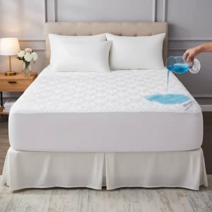 Hypoallergenic Waterproof Breathable Quilted Mattress Protector Washable Noiseless Mattress Pad Deep Pocket All Season Twin Full