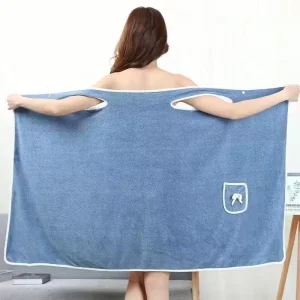 I 0311 Wearable Towel Bathrobe Fast Dry Washcloth Wrap Women Bath Towels Woman Sleepwear Towel