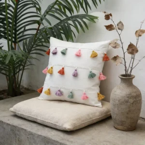 INS Lace Throw Pillow with Creative Tassels Home Sofa Cover Pillow Bedside Cushion for Living Room