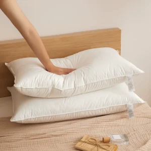 ISO9001 High Quality White Soft Down Alternative Microfiber Bed Pillow for 5 Star Hotel Hospitality Bedding Guest Room
