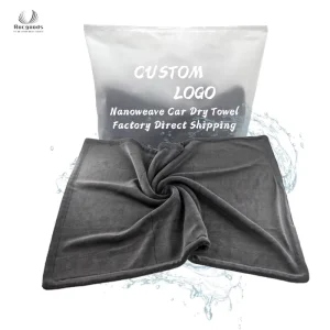 ISO9001 Premium Car Care Products 60x90cm Customized Size Quick dry Thickened Cloth Microfiber Quick Drying Car Towel
