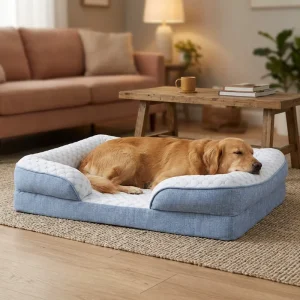 IVYPET Plaid Classic Rectangle Dog & Cat Bed Cooling Breathable Removable Washable Cover Soft Comfortable All Seasons 70x60cm