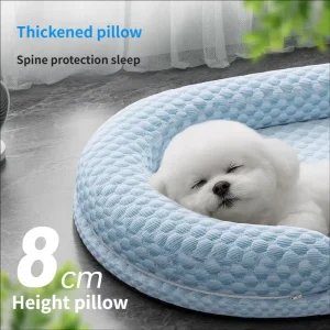 Ice Cool Waterproof Cooling Removable Washable Dog Bed Sofa for Medium Dogs with Memory Foam Fill