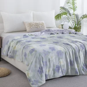 Ice Silk Bed Silky Sleep Air Conditioning Quilt Bedding Set Four-Piece Set Summer Cool Quilted Bedding Set