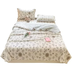 Ice Silk Cooling Summer Comforter Air Condition Quilt Single Double Size Summer Bed Quilt for Dorm Machine Washable
