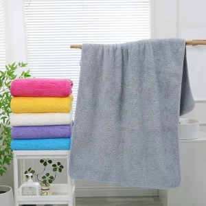 In Stock 32 Strand Combed Cotton Large Beach Towel 80x150cm 800g Thickened Super Absorbent Bathroom Towel
