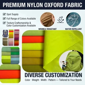 In Stock 70D Taslon Dyed Abrasion Resistant Nylon Waterproof Oxford Fabric for Awning Bags Luggage Outdoor Home Textile