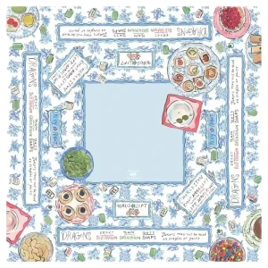 In Stock American Mahjong Table Mat Household Anti Slip Noise reducing Rubber Gaming and Card Game Mat Custom Flower Fruit ODM