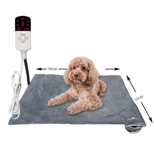 In Stock Luxury Winter Waterproof Electric Leather Blanket Heating Pad with Digital Display for Cats and Dogs