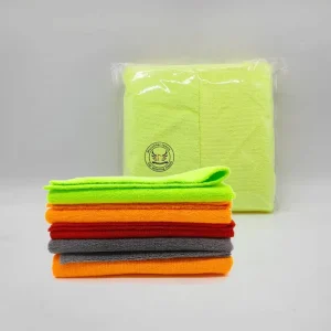 In Stock Streak Free 350GSM 16*16 Inch Customized Logo Microfiber Warp Knitted Towel for Glass Car Detailing and Outdoors