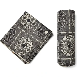 In-stock Grayish-black Traditional Double-Sided Wax Print Batik 100 Cotton Used for Making Traditional African Clothing (Ankara)
