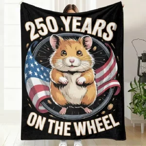 Indoor Living Room Accessory America 250th Anniversary Commemoration Blanket High Quality Country Symbol Printed Flannel Blanket