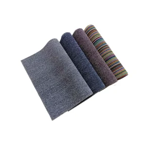 Indoor Mats Anti Slip Dust Control Water Proof Striped PVC Floor Loop Mat Non Slip Door Mats for Home Entrance