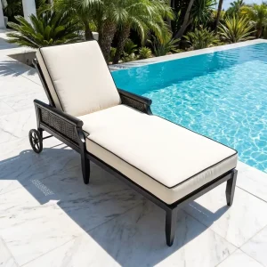 Indoor Outdoor Waterproof Polyester Flame Retardant Removable Washable Pool Lounger Cushion Lumbar Pillows Seat Cushions