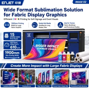 Industrial 1900mm Sublimation Printer Continuous Long Hour Printing Sportswear Workshop