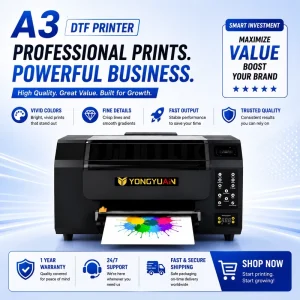 Industrial A3 DTF Printer 300mm Roll to Roll XP600 High Speed Transfer Machine for Mass Apparel Production