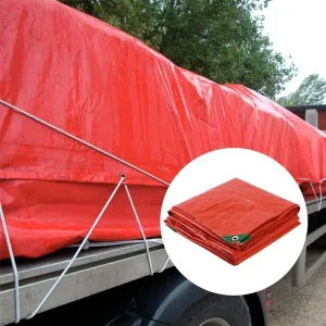 Industrial Multi Purpose Moisture Proof Sun Proof Waterproof Red PE Tarpaulin