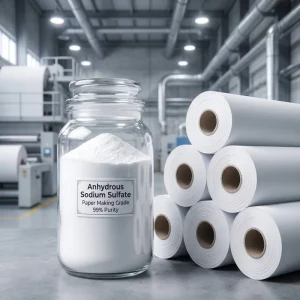 Industrial Paper Grade Anhydrous Sodium Sulfate 99% SSA Powder for Kraft Pulp and Paper Making