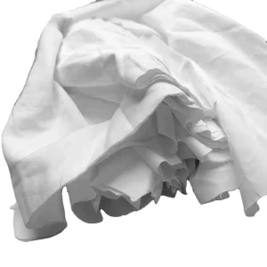 Industrial Use Cotton Fabric Scrap White Wiping Rags with Strong Oil Water Absorption 40-80cm Size 10-100kg/bag Packaging