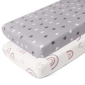 Infant Baby 100% Cotton Fitted Flat Crib Sheet 200TC Thread Count Home Hotel Hospital Bassinet Sheet