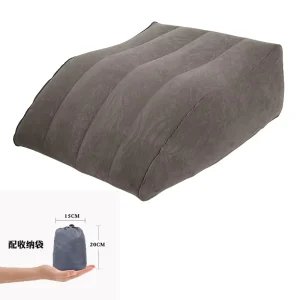 Inflatable Foot Rest Wedge Shape Swelling Comfort Relax Travel Reading Leg Elevation Pillow