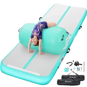 Inflatable Gymnastics Mat Set Air Track with Air Roller for Professional Training Tumbling Cheerleading Parkour Tricking