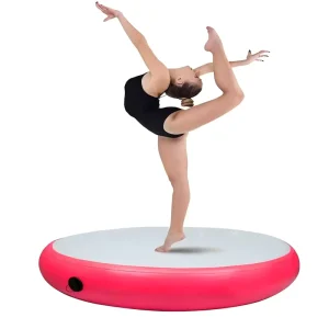 Inflatable Gymnastics Round Air Track Mats 20cm Thick Floor Tumbling Mats for Home Gym