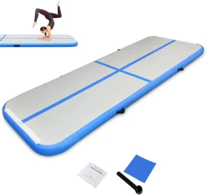 Inflatable Gymnastics Tumbling Mat Air Tumble Track Training Mat Thick Tumbling Mats with Electric Air Pump