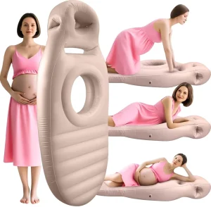Inflatable Maternity Pillow for Pregnant Women Full Body Air Bed Head Abdomen Hole Portable Comfortable Back Pain Relief SPD