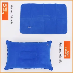 Inflatable PVC Rectangle Pillow Travel Lumbar Neck Support Outdoor Concert Nap Backrest Cushion Portable Use